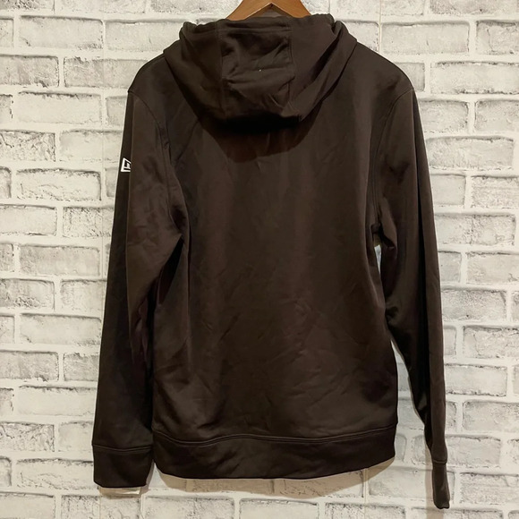 NWT! Men’s Unisex Cleveland Browns brown sweatshirt hoodie pullover Size Small - Picture 2 of 6
